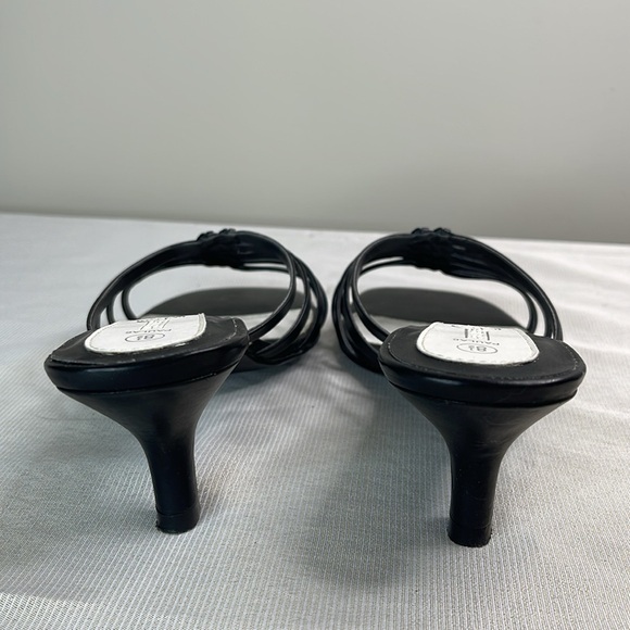 Vintage Y2K Strappy Square Toe Kitten Heels Black Paula Premier Collection 8.5 - Picture 7 of 11
